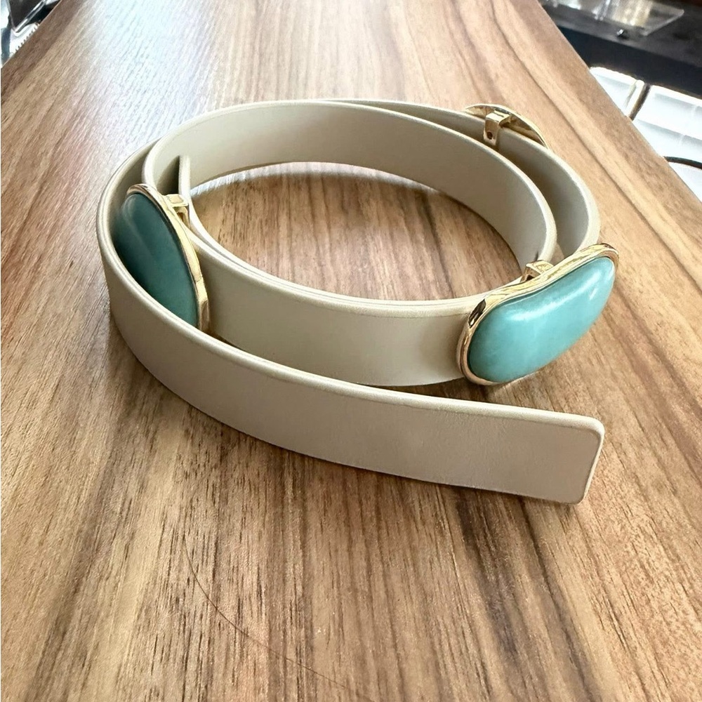 Lele Sadoughi Turquoise Belt Size L/XL - Picture 6 of 6